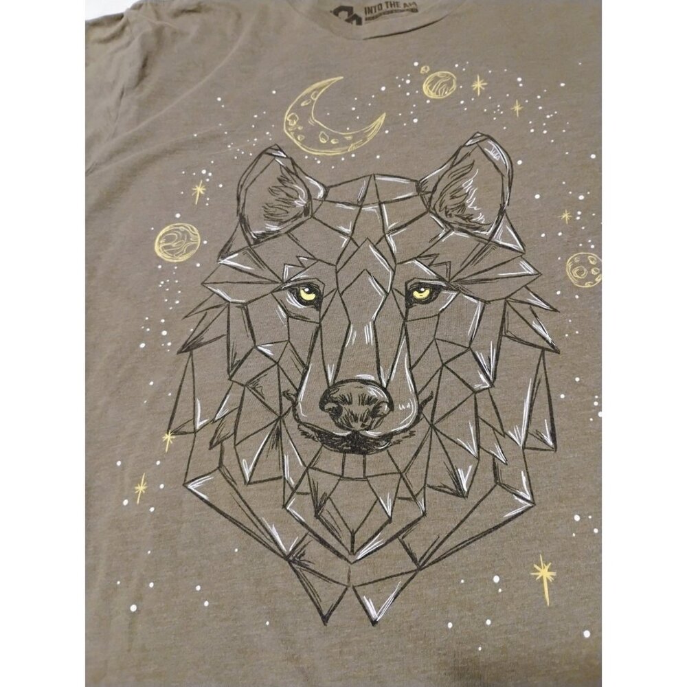 Into the AM Large WOLF Short Sleeve T Shirt Casual Street Wear - Picture 2 of 5